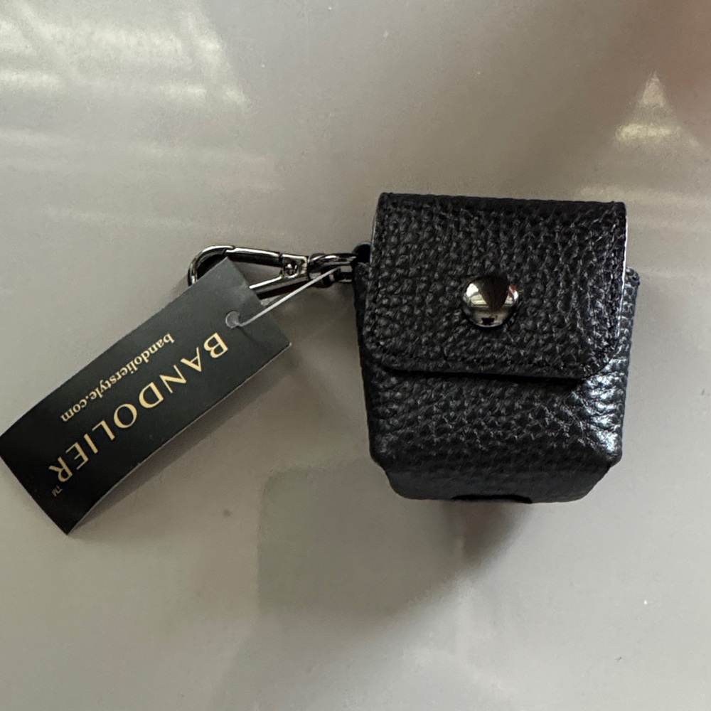 Bandolier Black Textured AirPods Pouch